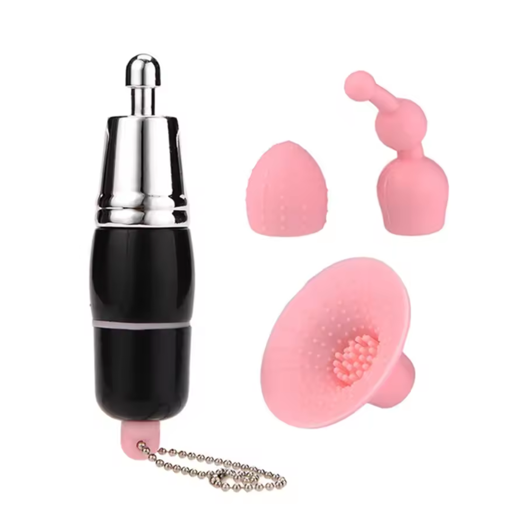 Mini Vibrador Tipo Bala 3 en 1, (estimulador de clítoris, punto g y pezón)