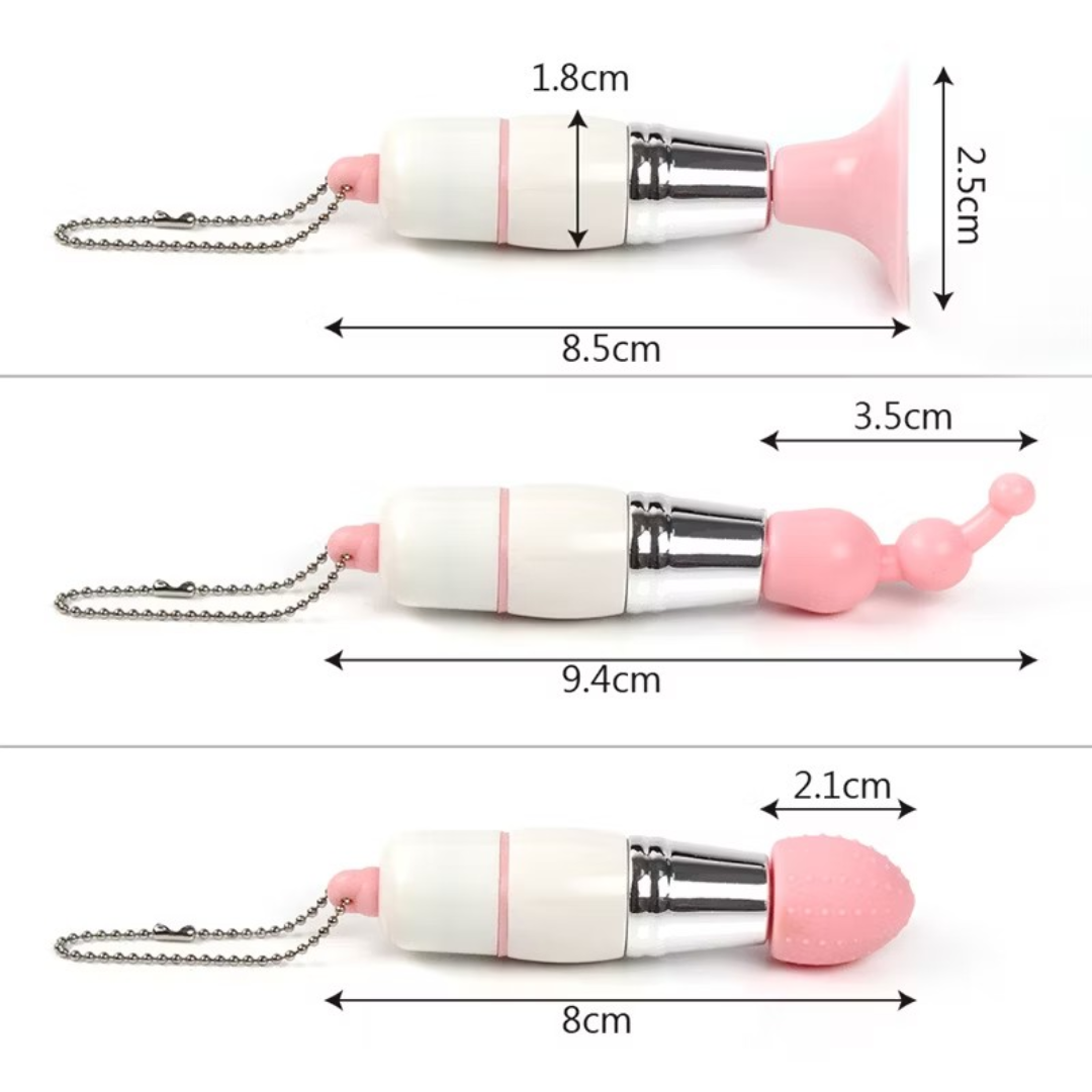 Mini Vibrador Tipo Bala 3 en 1, (estimulador de clítoris, punto g y pezón)